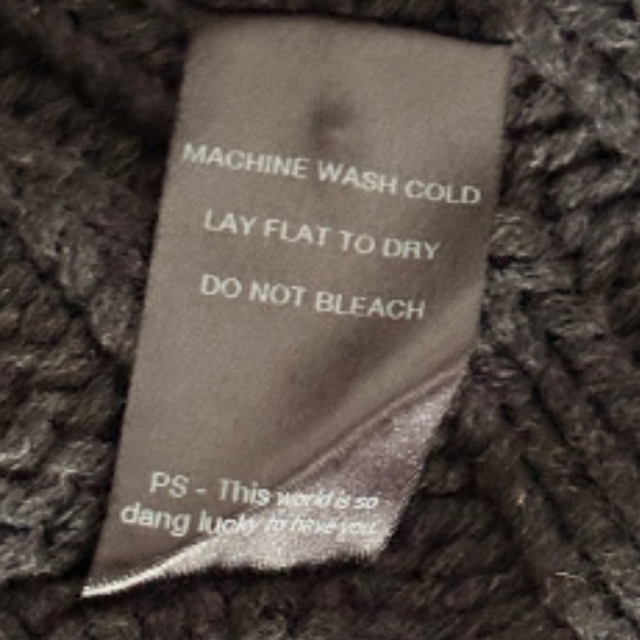 Vaute Brooklyn Couture Vegan Knit Cardigan Sweater NWT Size L/XL Grey NYC - Picture 4 of 6